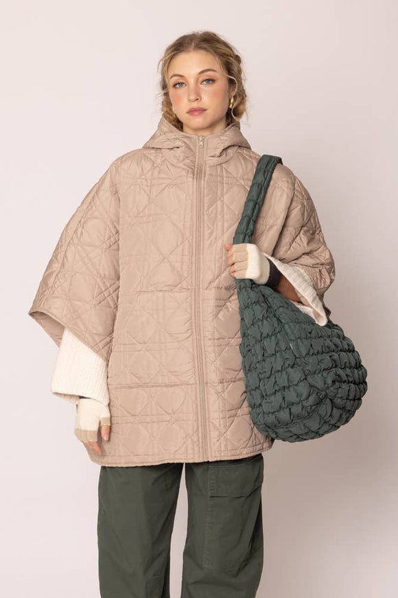 Cora Large Quilted Puffer Tote Bag
