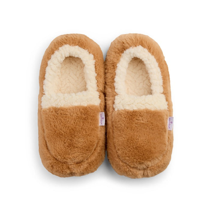 Brown Sherpa Warmies Slippers