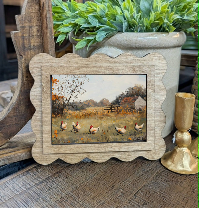 Chicken Painting Framed Art