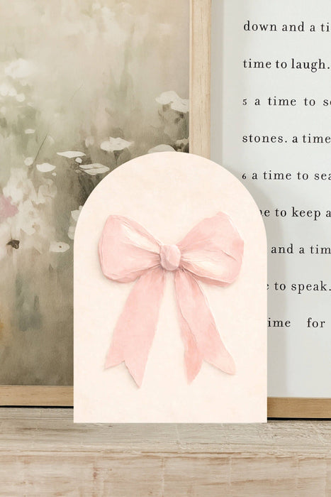 Soft Pink Bow Arch w/ Stand