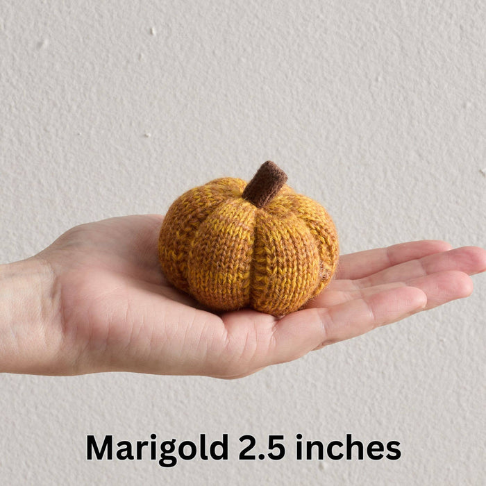 4" Cozy Knit Pumpkins