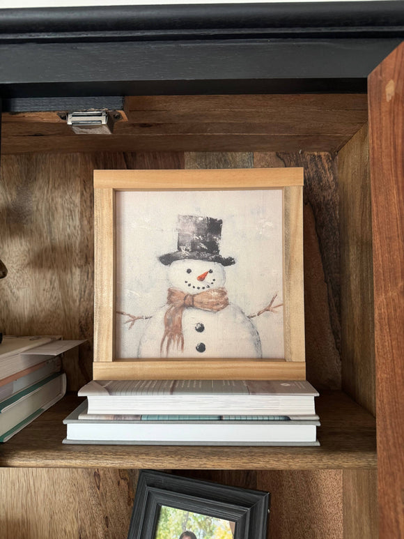 Vintage Snowman | Framed Wall Art