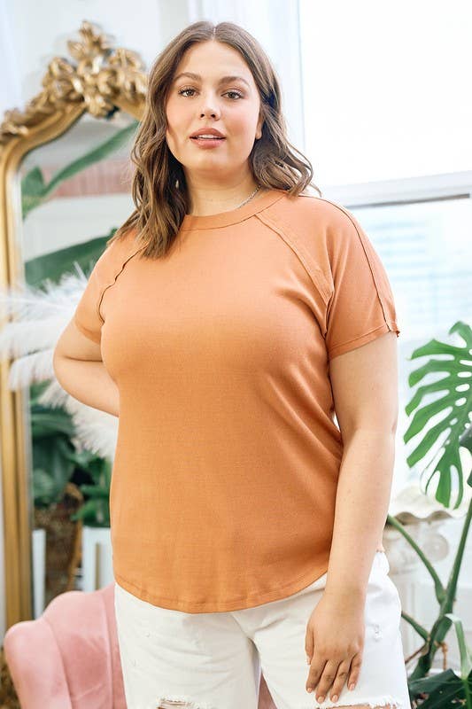 Honey Ginger Knit Top - PLUS SIZE
