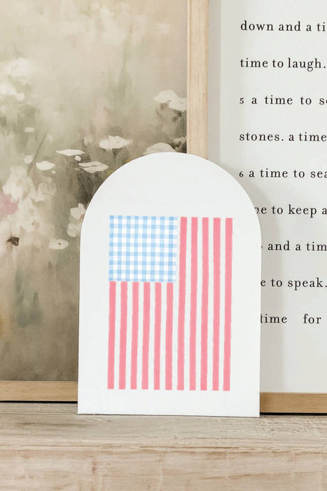 Gingham Flag Arch w/ Base