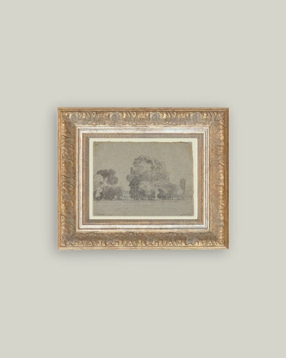 Grove Of Trees Framed Antique Art