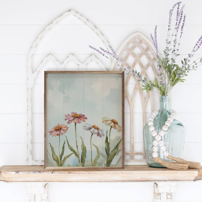 Field Of Zinnias Framed Wall Art