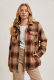 Brushed Flannel Plaid Shacket