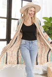 Striped Cardigan w/ Fringe