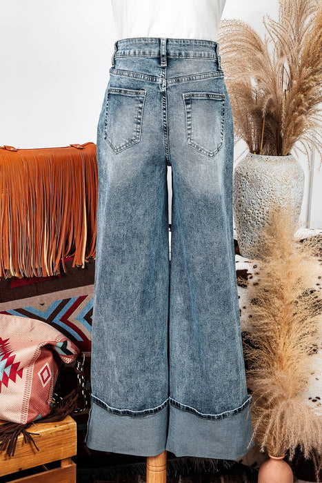 High Rise Button Zip Fly Medium Wash Jeans | Sizes 4-16
