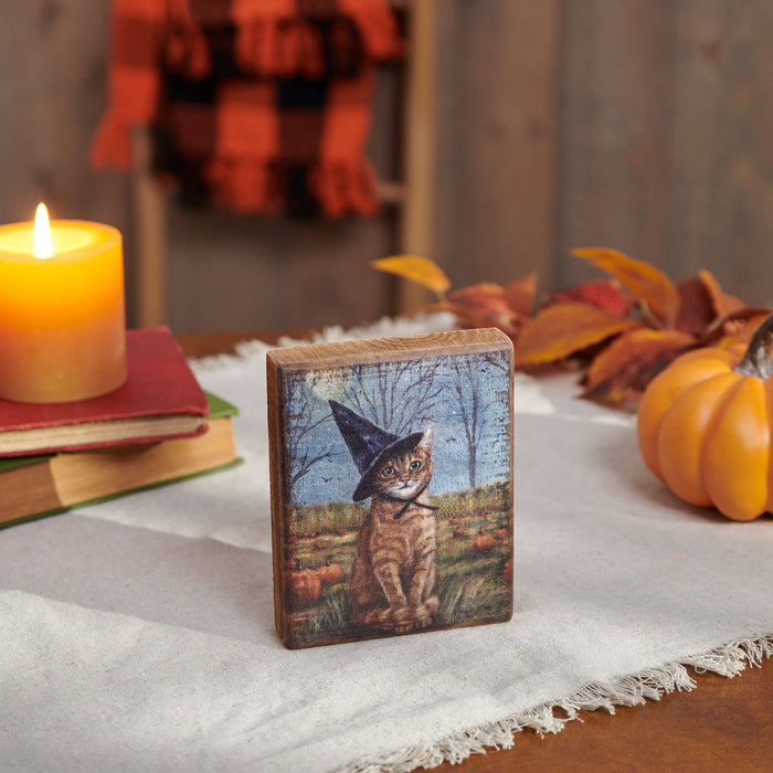 Cat As A Witch Block Sign