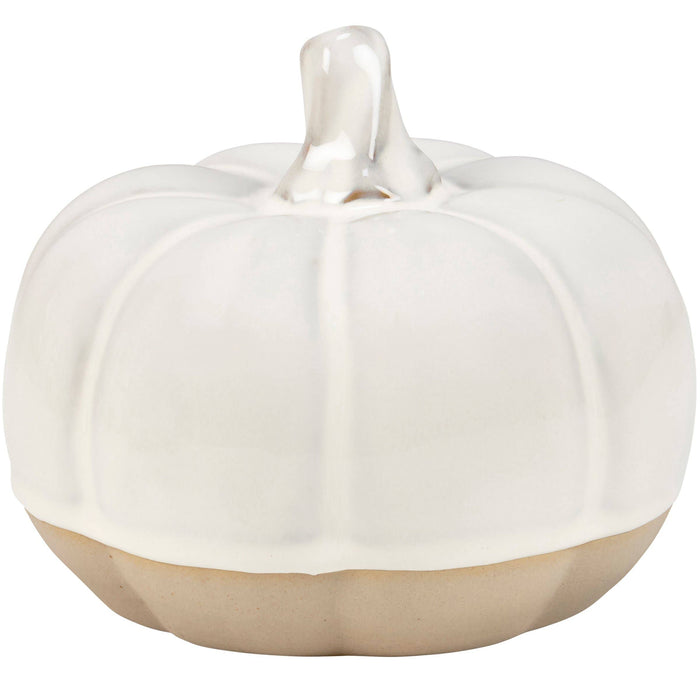 Large Glazed Ceramic Pumpkin