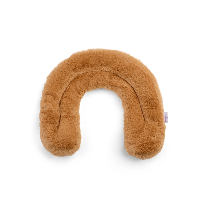 Brown Sherpa Warmies Curved Neck Wrap