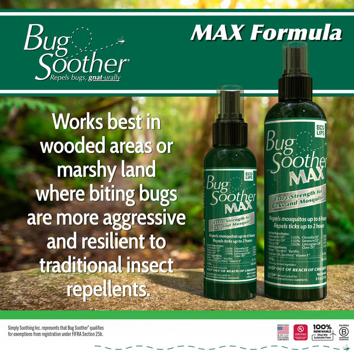 Bug Soother MAX Tick & Mosquito Repellent 8 oz.