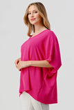 Hot Pink Oversized Tunic Top