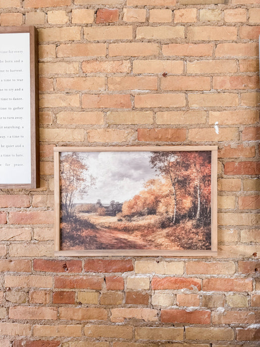 Vera Autumn Framed Wall Art - Dark Walnut Frame