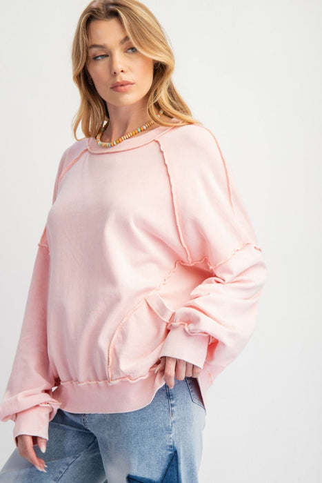 Blush Mineral Washed Pullover