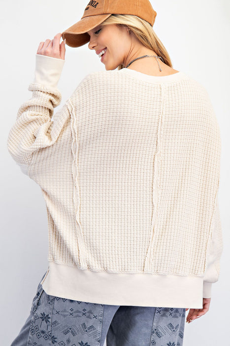 Oatmeal Mineral Washed Thermal Top
