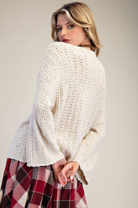 Natural Loose Knit Sweater