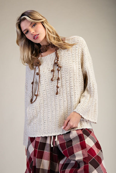 Natural Loose Knit Sweater