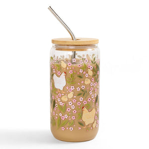 Chicken Fields Beer Can Glass