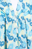 Serenity Flower Print Drawstring Kimono
