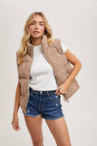 Mushroom Corduroy Puffer Vest