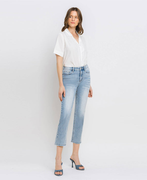 Preferes High Rise Crop Straight Jeans