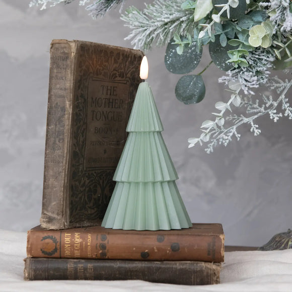 Green Tree 3D Flame Candle