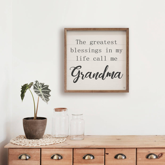 Call Me Grandma Framed Wall Sign