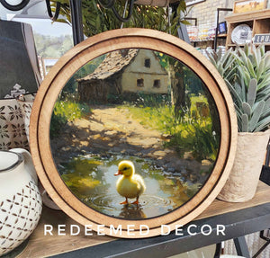 Puddle Duck Wall Art 8" Round