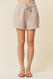 Frayed Cotton Gauze Shorts