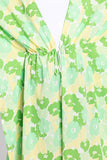 Serenity Flower Print Drawstring Kimono