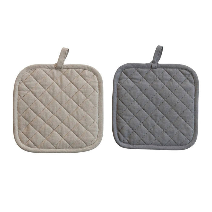 Woven Cotton Quilted Terry Cloth Pot Holder