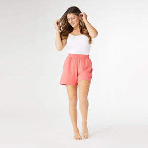 Weekend Brushed Pocket Shorts - Coral - S/M [Min 2]