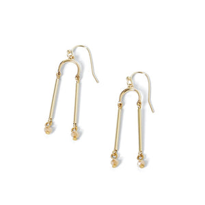 U Dangle with Facet Beads Earrings