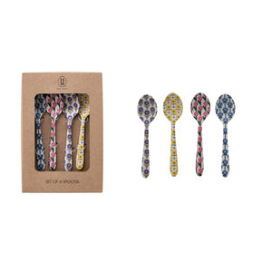 Floral Enameled Spoons