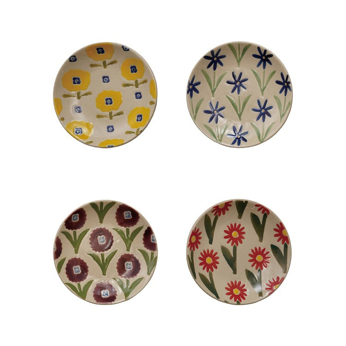 Floral Stoneware Plate 5"