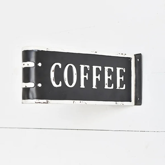 Coffee Two Sided Metal Sign