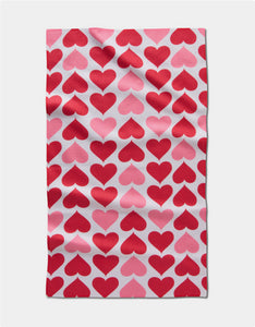 Blushing Hearts | Geometry Kitchen Dish Tea Towel