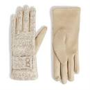 Tan Marled Loop Touchscreen Gloves