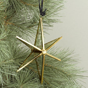 Glass Hanging Star 7"