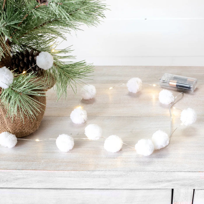 Lighted Pom Pom Garland