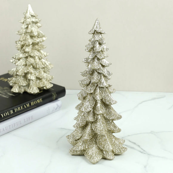 Gold Glitter Tree - 13.5