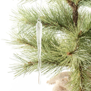 6" Glass Icicle Ornament