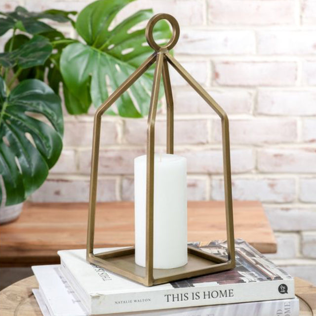 Modern Brass Lantern
