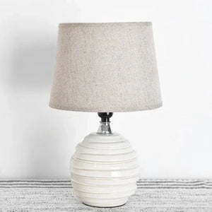 White Striped Lamp IN STORE PICKUP ONLY