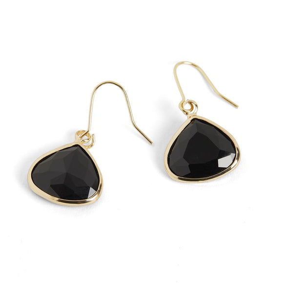 Black/Gold Dew Drop Earrings