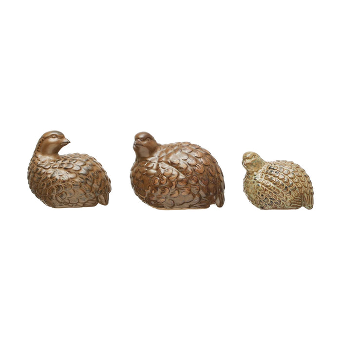 Stoneware Quails