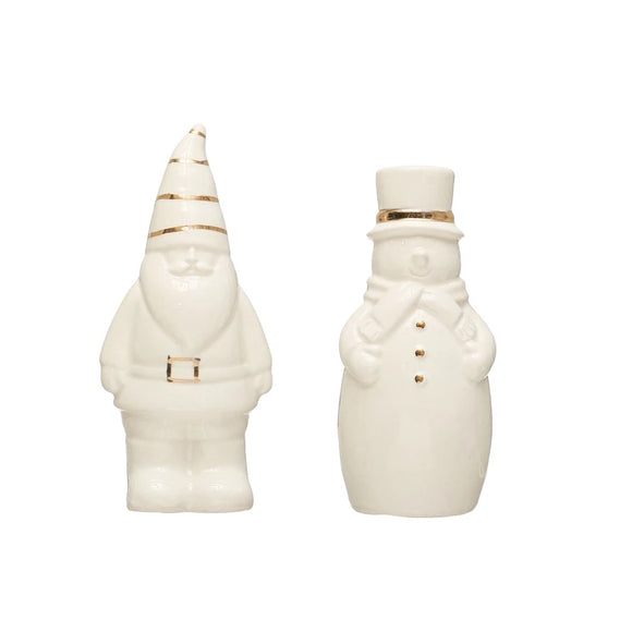 Santa & Snowman Salt & Pepper Shaker Set