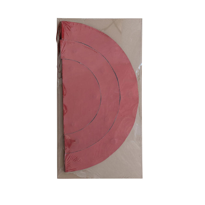 Red Round Paper Honeycomb Ornament